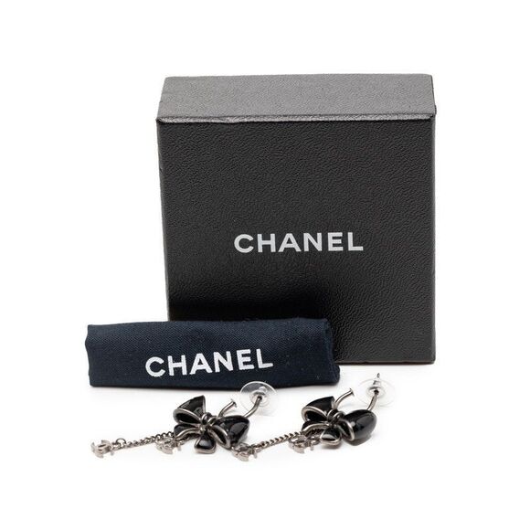 Chanel Cocomark Ribbon Black Silver Metal Ladies Chanel - Picture 4 of 4
